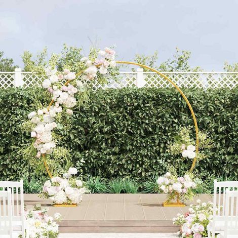 vidaXL Arco Nuziale Oro 220 x 45 x 200 cm Acciaio (1/5)