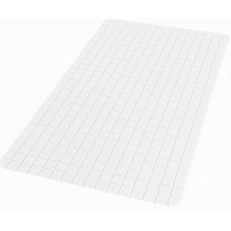 Cleafe - Tappeto Tappetino Antiscivolo Bagno Arredo 69x39 Cm Bianco Con Quadratini 69816 - (1/2)