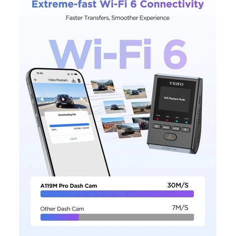 VIOFO A119M Pro 4K HDR Sony STARVIS 2 Sensor Wi-Fi 6 GPS Cámara de Coche (1/5)