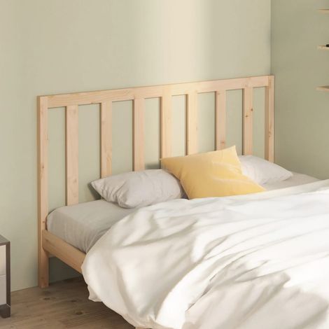 Bed Headboard  Natural Pine  Solid Pine Wood  Standard Double  Tough vidaXL (1/5)