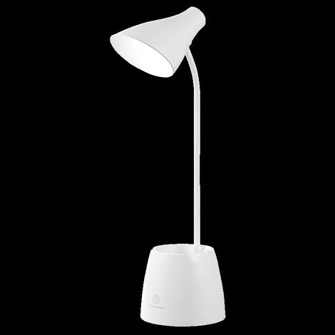 Lampe de Bureau, lampe table LED 3 modes d'éclairage et capteur tactile, lampe bureau rotation à 360 ° à intensité variable pour la lecture, l'étude, le travail (Blanc) (1/5)