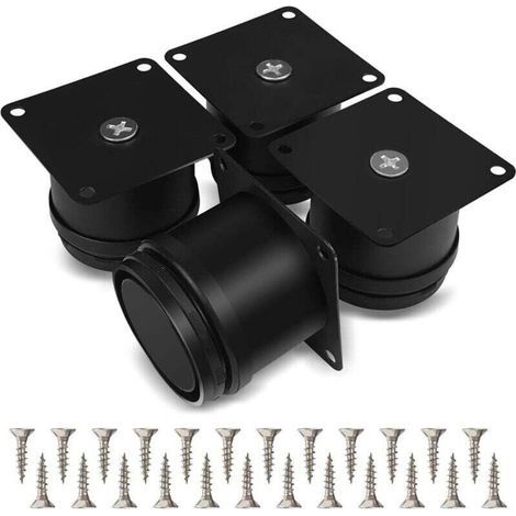Set mit 4 Möbelfüßen, 50 mm Edelstahl, verstellbare Tischbeine, Badmöbelbeine, Büromöbelbeine, Küchenmöbelbeine, höhenverstellbar (1/4)