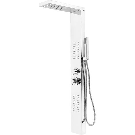 Colonne de Douche Murale Système de Panneau Multi-Fonctionnel en Acier Inox - Argent (1/5)