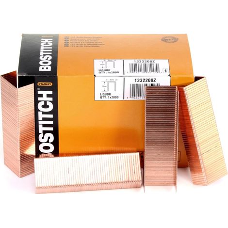 Agrafes carton BOSTITCH A/35 Galva 22 mm – Boite de 2000 pièces – Fixation emballages carton – Largeur 35 mm