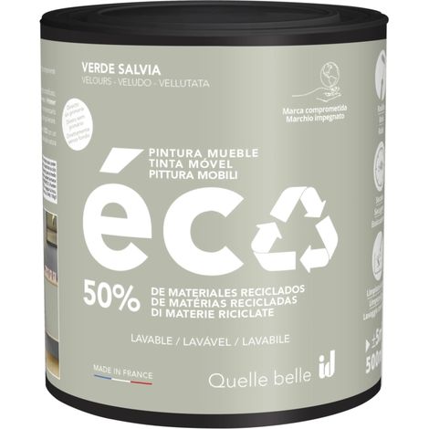 pittura per restauro legno mobili "eco mobili" verde salvia 500 ml (1/3)