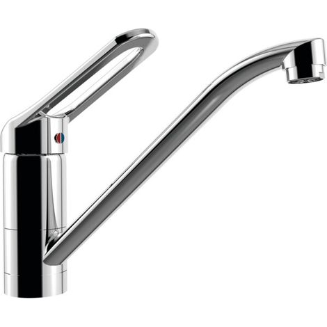 Mitigeur d'évier hospitalier - Modul'Mix - SANIFIRST - Bec fixe ou orientable H 160 mm - Manette ajourée (1/2)