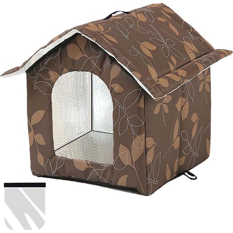 Niche d'extérieur imperméable pour chat et petit chien, abri isolant pliable pour jardin et terrasse (1/5)