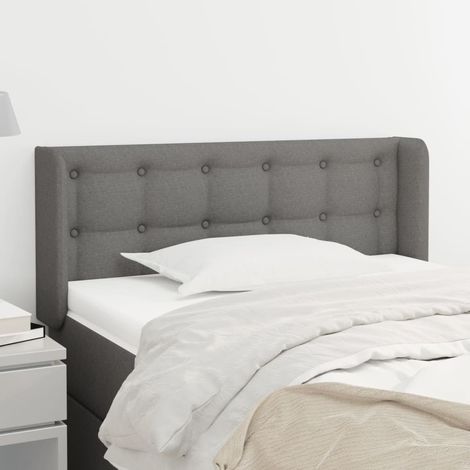 Kopfteil mit Ohren Dunkelgrau 83x16x78/88 cm Stoff (1/5)
