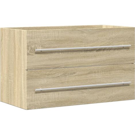 Armario para lavabo aglomerado madera envejecida 80x38,5x48 cm vidaXL