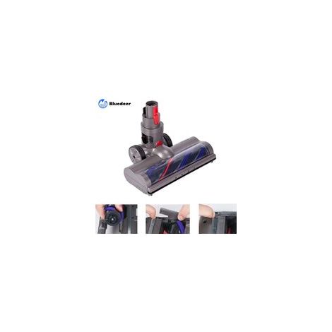 Spazzola compatibile con gli aspirapolvere Dyson V7, V8, V10, V11, V15, testina di pulizia a trasmissione diretta con 4 fari anteriori per pavimenti duri e moquette - Bluedeer (1/4)