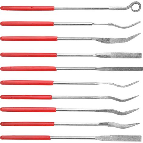 Ensemble de limes diamantées, matériaux abrasifs, limes spéciales, outils de meulage de formes variées, outils multifonctions (1/5)