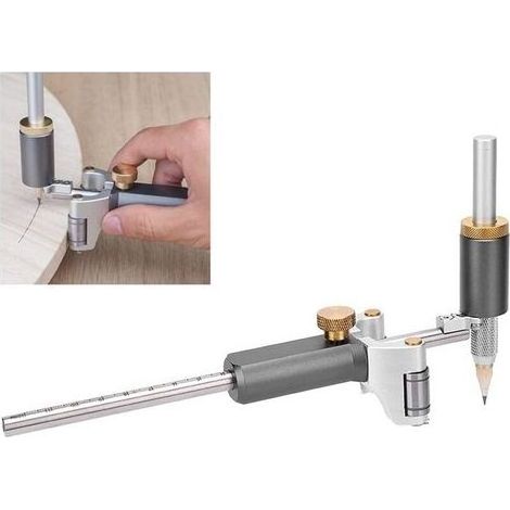 Tool of Traceur to Double Use, Tools of Work of the Wood Multifunctional, Arc Linear Double Use Scriber Line Drawing, for the Work of the Wood of Diy (1/5)