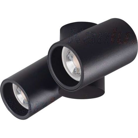 Plafonnier BLURRO - 2xGU10 - Aluminium Noir - Orientable 60° - IP20 (1/5)