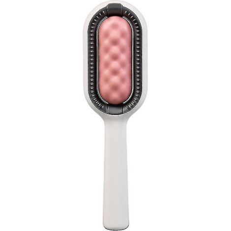 Peigne multifonctionnel pour le nettoyage et l'épilation des poils d'animaux, démêlant les nœuds, outil de toilettage pour chats, brosse de massage, rose à poils courts (1/5)
