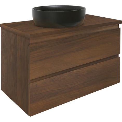 Meuble de salle de bains avec plan de recouvrement - SAT - B-Way - 79×50×45 - noyer