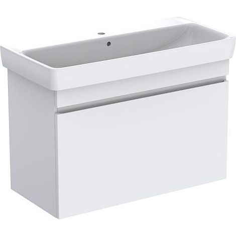 Meuble sous vasque+vasque céramique Geberit Renova Plan 850x616x480 mm blanc (1/2)