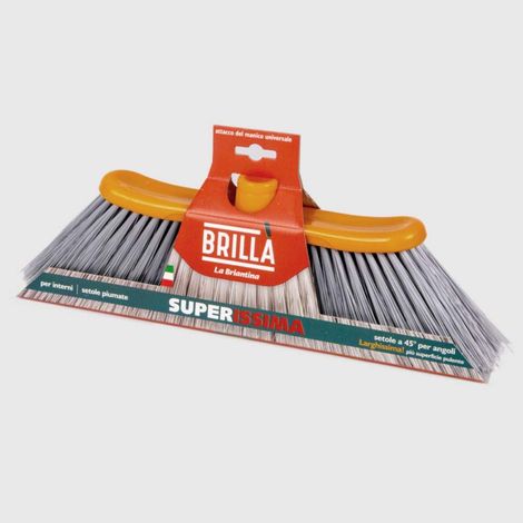 La Briantina Scopa per Interni Superissima per Ampie Superfici, con Setole Piumate Semi Rigide, Larghezza 40 cm, Attacco del Manico Universale (1/5)