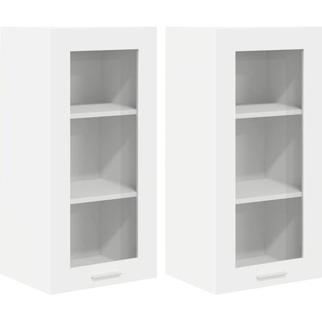 Maison Exclusive - Armadio pensile 2 pcs Bianco 40 x 31 x 80 cm Legno multistrato
