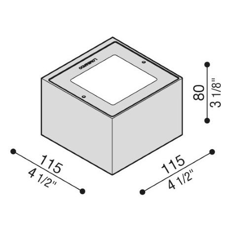 Plafoniera da Esterno 2 Led 752 Lumen 4000K Trend Up e Down IP66 Antracite Lombardo LL108011N