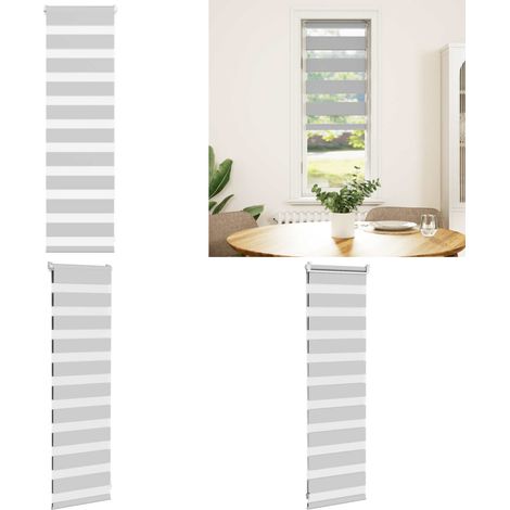 vidaXL Zebrarollo Hellgrau 50x100 cm Stoffbreite 45,9 cm Polyester (1/5)