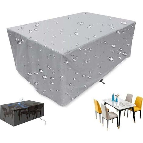 Housse Salon de Jardin, Housse de Protection pour Meuble Table Chaise, Étanche Tissu Oxford 210D Extérieur Bâche, Anti-UV Intempérie Vent Pluie, Housse de Meuble, pour Patio Jardin - 909090