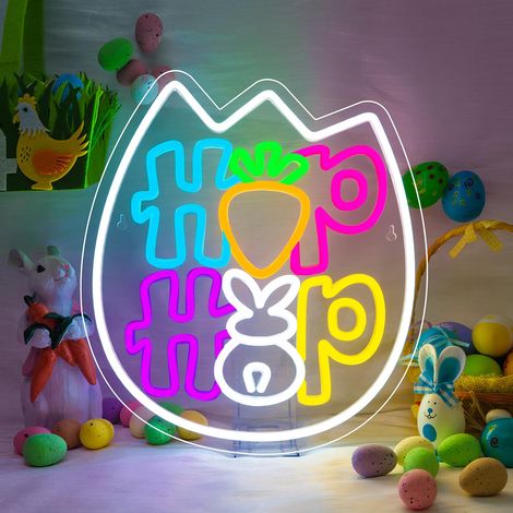 Néons de Pâques : Œufs lumineux violets, cadeaux amusants, parfaits pour les adolescents et les fêtes d'anniversaire à thème. (1/5)
