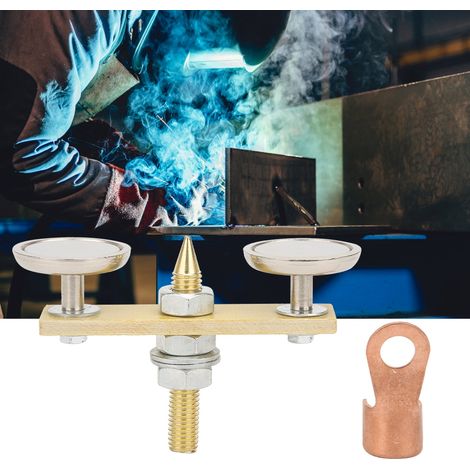 Pince de masse de fixation pour machine-outil à tête magnétique de soudage avec queue en laiton pour la maintenance mécanique (1/5)