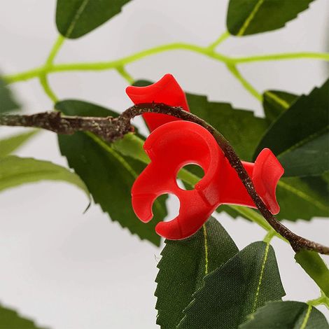 Lot de 20 tuteurs réglables à 90° pour plantes, idéaux pour la culture en serre et nécessitant un faible stress parfaits pour une utilisation en serre - Rouge (1/5)