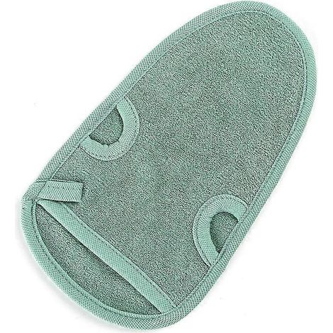 Gants de bain exfoliants - Éliminent les cellules mortes, exfolient et nettoient les pores en profondeur (verts) (1/5)