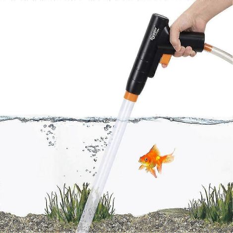 Aspirateur de boues pour aquarium Hygger, neuf, pour des changements d'eau rapides avec bouton d'aspiration, kit de nettoyage de gravier pour aquarium, nettoyeur de fond d'aquarium, Sludge B (1/5)