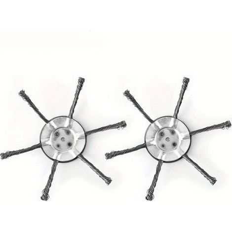 Nouvelle tête de coupe-bordures universelle en fil d'acier de 15,2 cm, compatible avec les tondeuses électriques et débroussailleuses. Élimine la mousse et la rouille. (1/5)