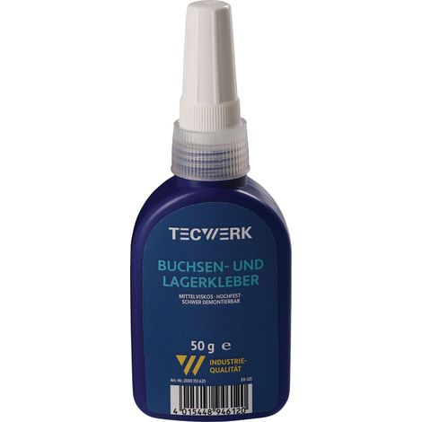 Adhesivo  para  bujes/rodamientos  hf.mv.verde  botella  de  50g  TECWERK (1/2)