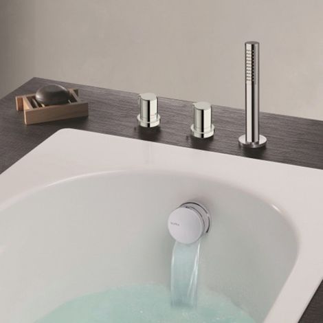 Cristina Ondyna – Mitigeur thermostatique bain douche sur gorge – Corps en laiton chromé – Installation encastrée – 2 sorties – Garantie 8 ans – XE1420 (1/7)
