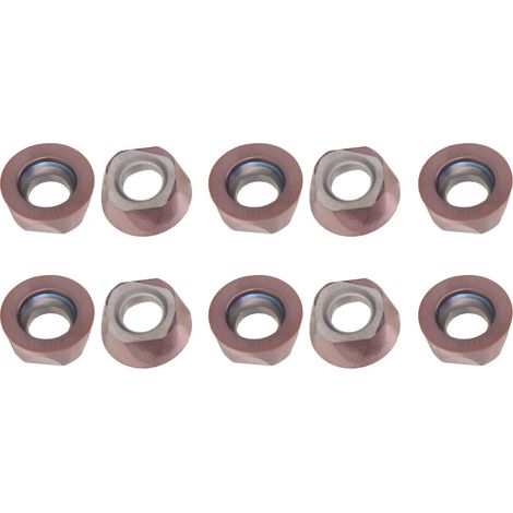 10 runde Hartmetallfräser für CNC-Holzdrehmaschinen, Hartmetall-Bronzebeschichtung, ideal für Heimwerker (RPMT1204MOE-TT)