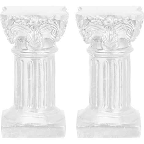 en r sine motif colonne romaine couleur argent e lot de 2 (1/5)