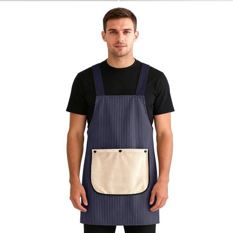 Grembiule da 70 cm Idrorepellente e oleorepellente Antipolvere e traspirante Grembiule da cucina Asciugamano staccabile Grembiule da barbecue Grembiule da forno Grembiule da ceramica (1/5)