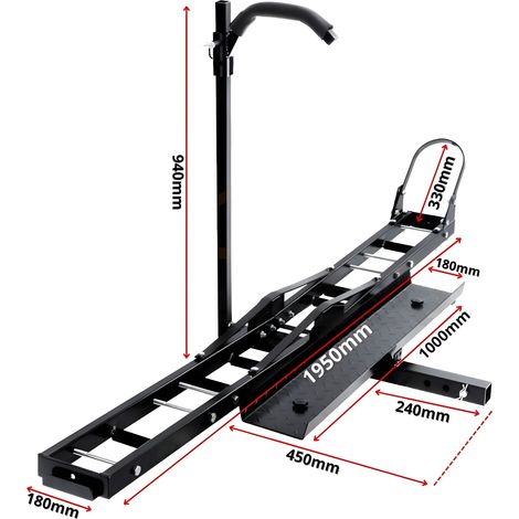 Porte-Moto Attelage Scooter avec Rampe de chargement 227kg