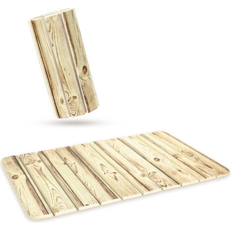 Tapis de bain en terre de diatomée – Antidérapant et séchage rapide – Dimensions 60 x 39 cm – Écologique et absorbant – Soldela