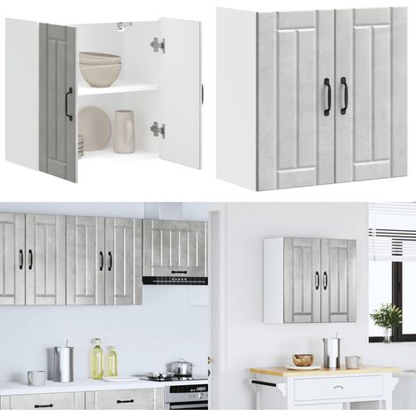 vidaXL Küchen-Hängeschrank Lucca Betongrau Holzwerkstoff (1/5)