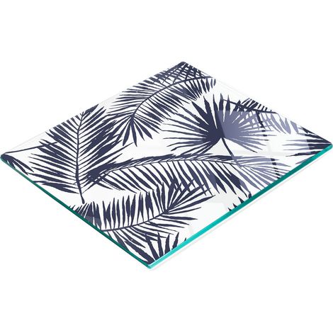 Planche à découper décorative en verre, motif feuilles de palmier, 60 x 52 cm (1/5)