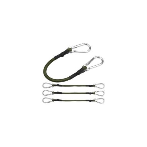Lot de 4 Tendeurs Elastique avec Mousqueton, 30cm Cordon Élastique avec Mousqueton, Corde de Bagage Elastique, Sangles Élastiques Robuste avec Crochets pour Camping, Bâches, Tente, Bagages, Voitur - C