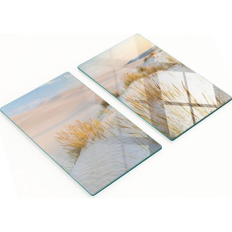 Tableros de vidrio elegantes y duraderos con estampado del Mar B谩ltico, 2x30x52 cm.