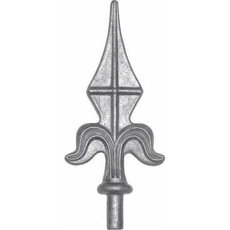 Pointe de lance - H130mm L50mm Ø12mm - Avec tige pour manchonner dans un tube creux - Aluminium - À coller - DECO FER FORGE