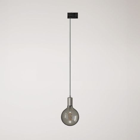 Creative Cables - Candeeiro suspenso industrial com cabo têxtil e adaptador de calha - lâmpada incluída