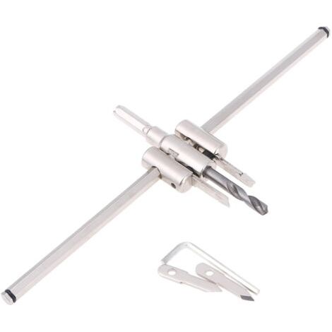 AHLSEN Kreislochsäge, verstellbare Kreislochsäge aus Aluminiumlegierung mit Holzbearbeitungswerkzeugen zum Schneiden von Kreisen mit Lochabstand von 40-300 mm (1/4)