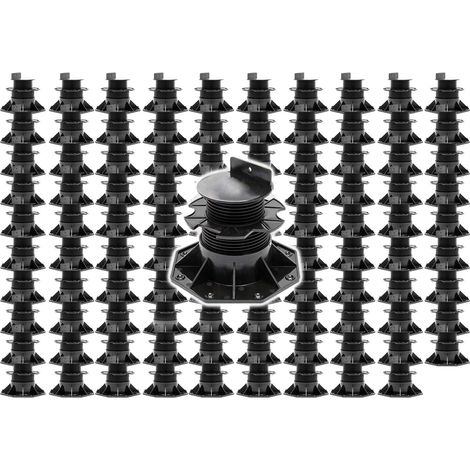 XPOtool Set 100 supporti per pavimenti galleggianti, altezza regolabile 60-128mm Max 2700 kg, Pavimenti Decking (1/5)