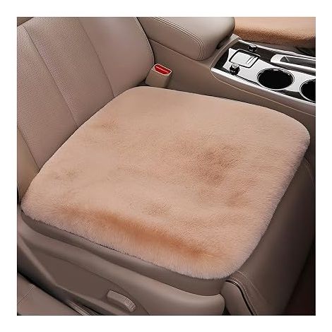 2 Pièces Coussin Voiture Siege, Protecteur/Housse de Siège Voiture Avant Doux Confort, Hiver Épaissir Avant arrière Coussin de siège, Confortable, pour Auto Bureau(Kaki) (1/5)