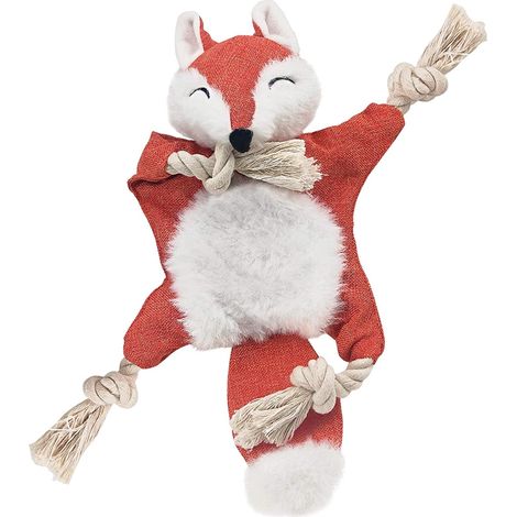 Jouet pour chien en peluche écureuil avec nœuds de corde pour petits chiens (Écureuil) (1/5)