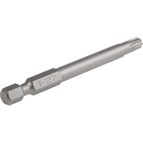 Embout de vissage RS PRO Torx, T27, L. 70 mm, Acier au vanadium au molybdène chromé ( Prix pour Paquet de 5 )
