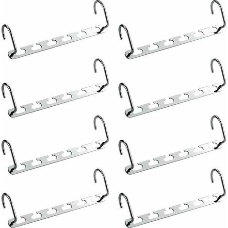 8Pcs Cintre Multiple Porte-Manteaux, Porte Cintres Gain de Place pour Dressing, Organisateur de Cintre Magique en Métal, Rangement de Chemises,Vestes,Vêtements dans Penderie,Placard,Armoire (1/4)